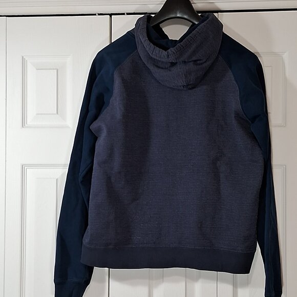 Adidas Original blue jeans Trefoil logo Pullover Hoodie Womens Size L - Picture 3 of 9